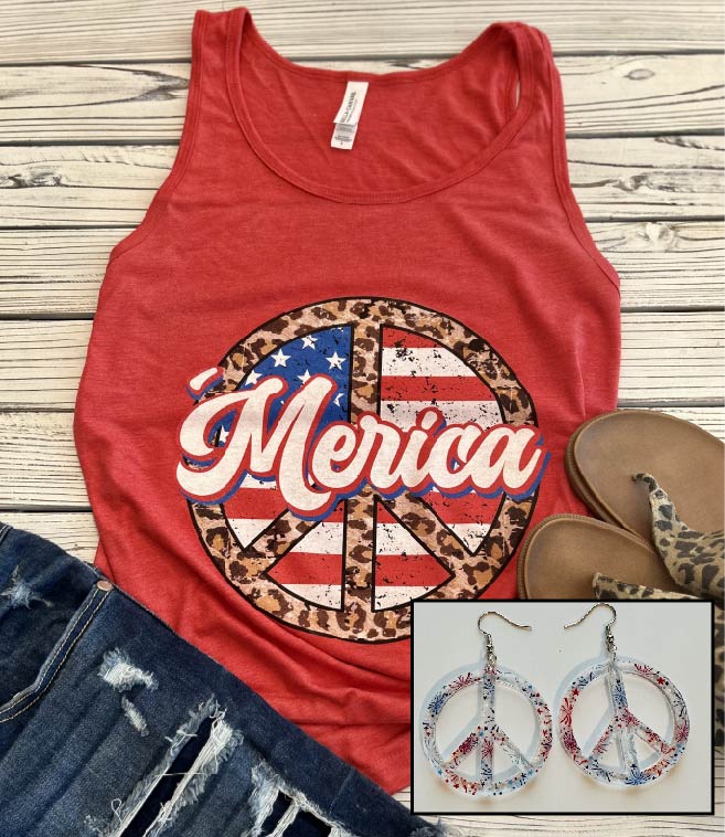 'Merica- Leopard Peace Sign