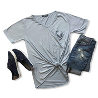 Copy of Slouchy Pocket Tee | Ice Blue-T-Shirt-Wild Child & Rebel Soul Boutique