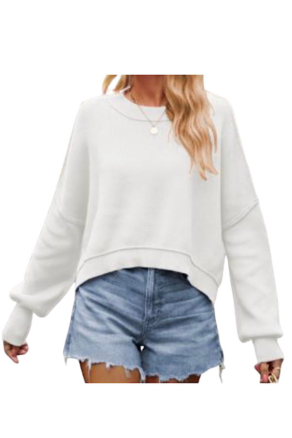 Spring Breeze White Crop Sweater - ETA 2/5