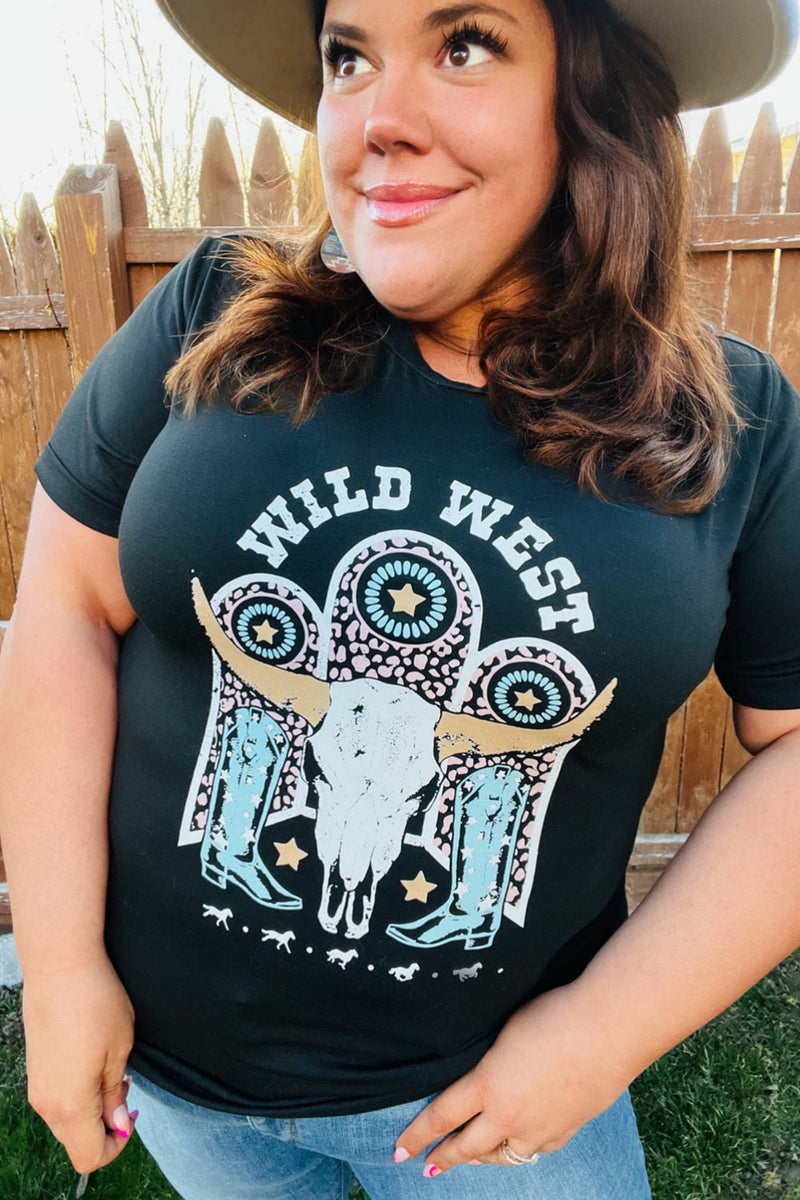 Wild Like the West Sweatshirt Western Graphic Cowgirl 