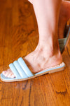 Sage Austin Quilted Faux Leather Slide Sandal