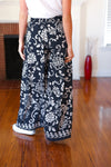 You Got This Black Paisley Floral Smocked Waist Palazzo Pants