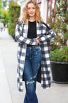 Get To Know You Black Buffalo Plaid Hacci Cardigan