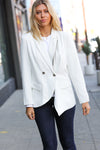 Holiday Ready White Tassel Fringe Blazer