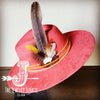Boho Western Felt Hat w/ Choice of Turquoise Hat Accent-Rust 983a