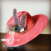 Boho Western Felt Hat w/ Choice of Turquoise Hat Accent-Rust 983a