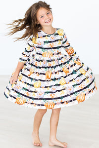 Pumpkins & Peonies Twirl Dress