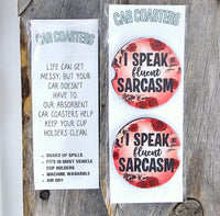 Fluent Sarcasm Car Coasters