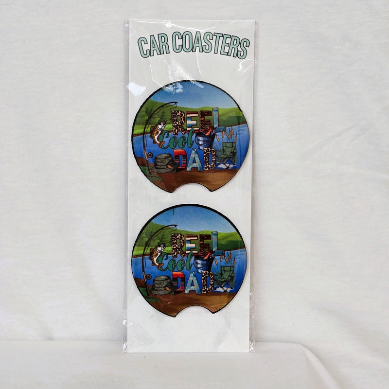 Reel Cool Dad Car Coasters