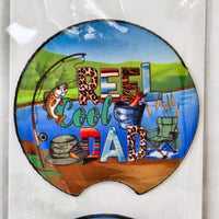 Reel Cool Dad Car Coasters