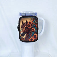 Wild Sunflower Zippered Pouch/Bag For 40oz Tumbler