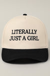 Literally Just a Girl Hat in Black