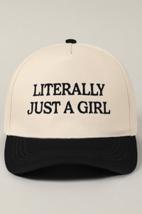 Literally Just a Girl Hat in Black