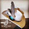 Cowgirl Western Felt Hat w/ Choice of Turquoise Hat Accent-Bone 981k
