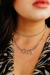 The Harlowe Horsebit Necklace in Silver