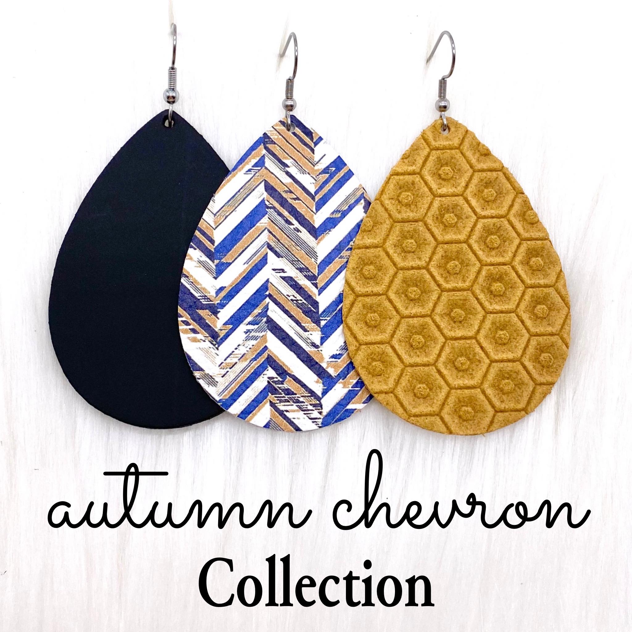 2.5" Autumn Chevron Mini Collection -Earrings