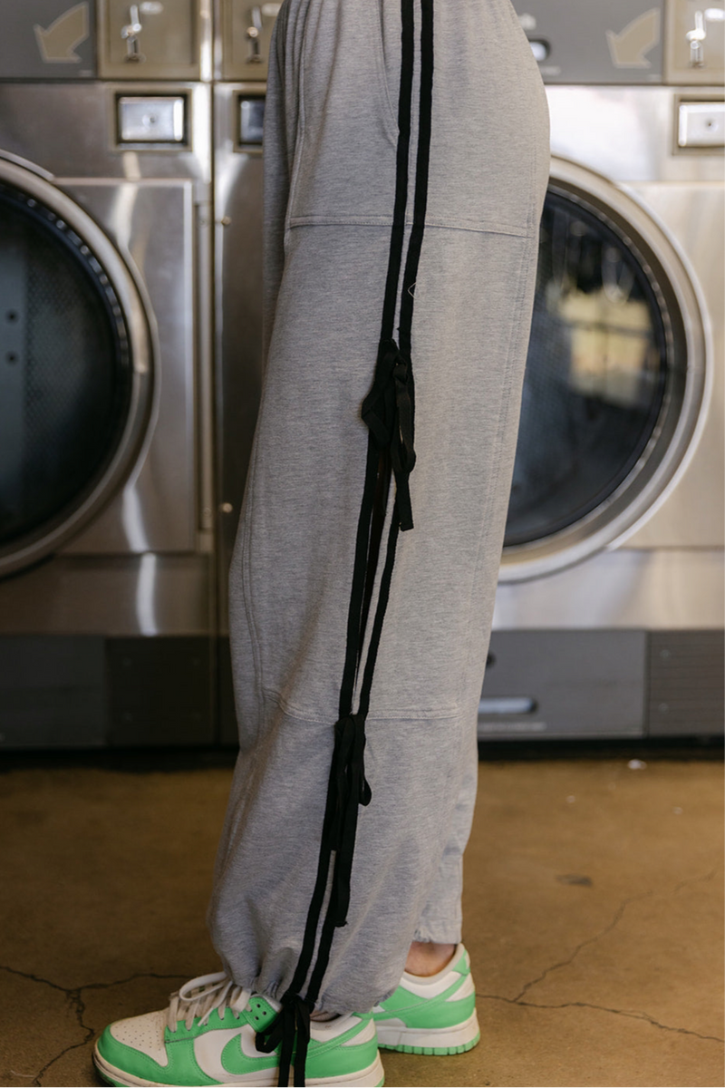 The Maggie Bow Joggers in Grey