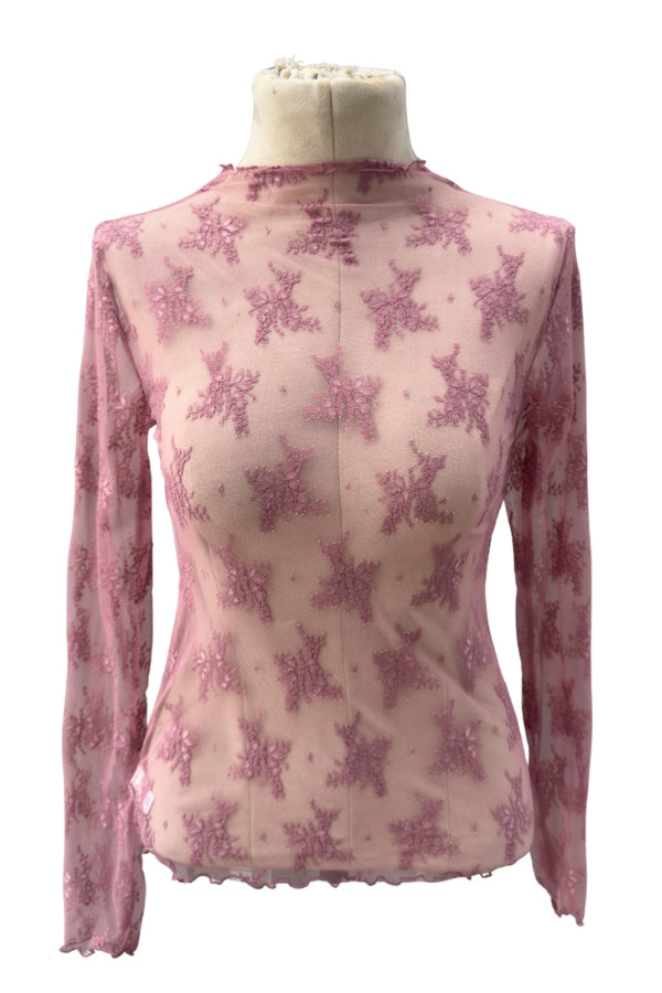 The Raelyn Lace Top in Rose