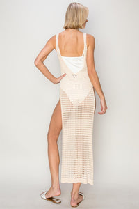 HYFVE Crochet Backless Cover Up Dress