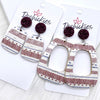 Burgundy Aztec Bell Collection -Earrings