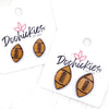 Wood Football Studs -Sports Earrings