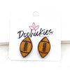 Wood Football Studs -Sports Earrings