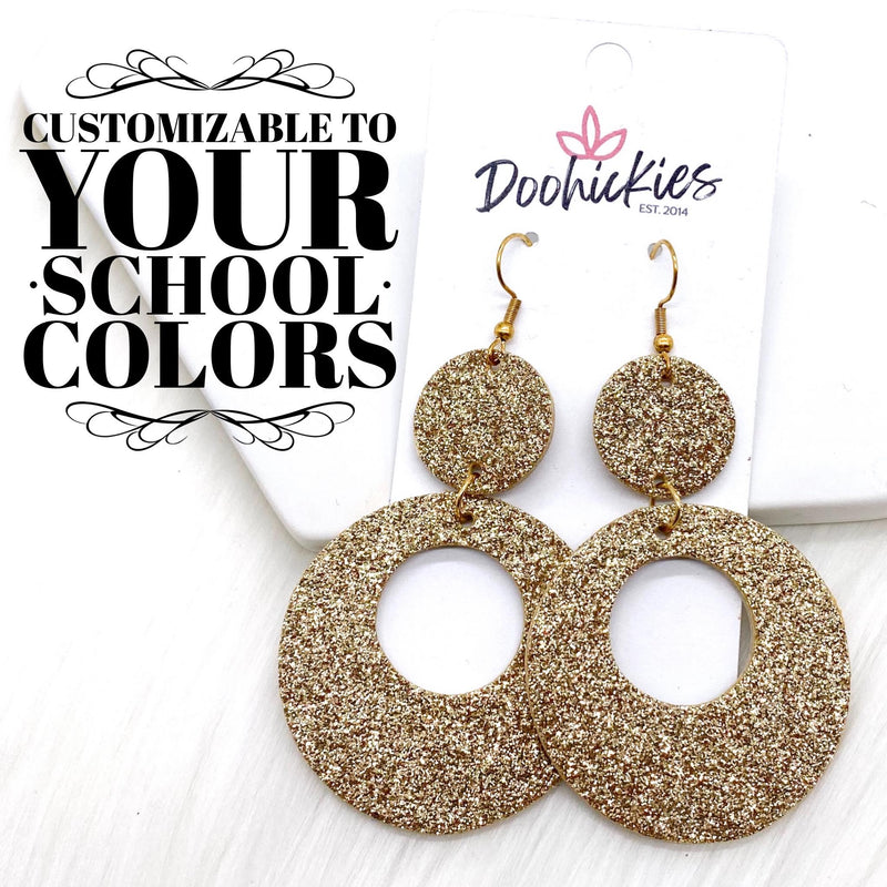 2.5" Spirit Glitter Double O Corkies -Earrings