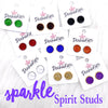 12mm Sparkle Spirit Studs -Sports Earrings