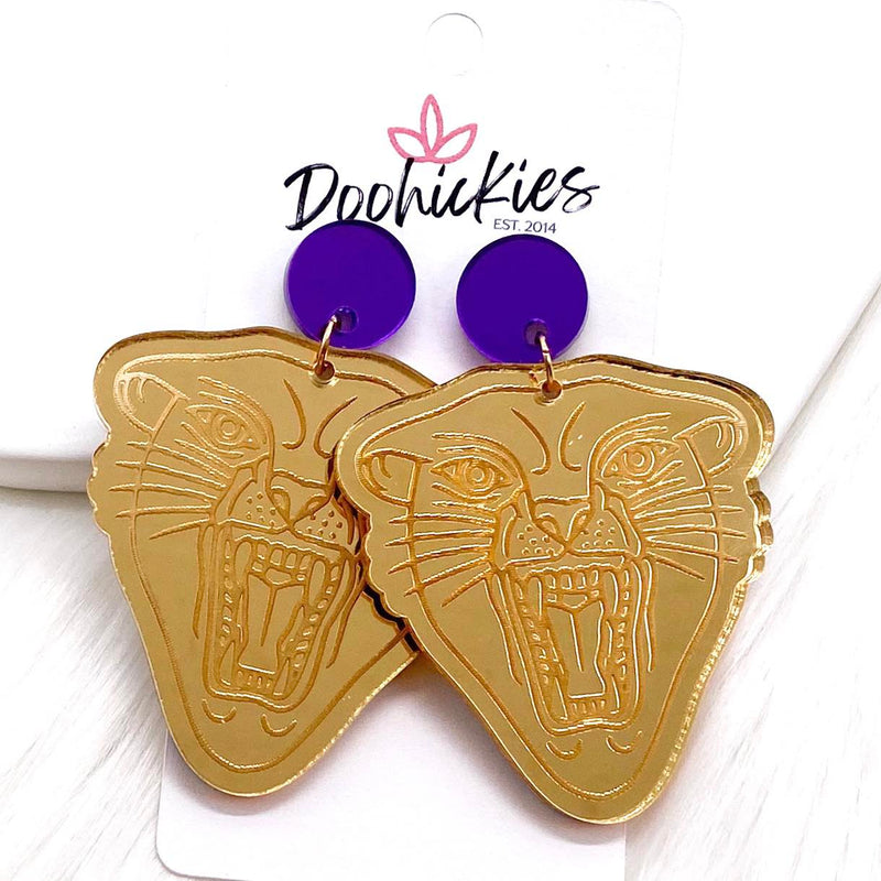 2.25" Custom Wildcat Acrylic Dangles -Spirit Earrings