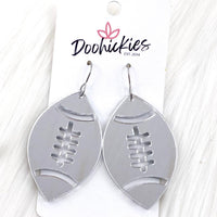 2" Shiny Football Acrylic Dangles -Sports Earrings