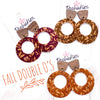 2" Walnut & Fall Willow Lil' O Dangles- Fall Cork Earrings