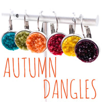 Autumn Round Dangles -Fall Earrings
