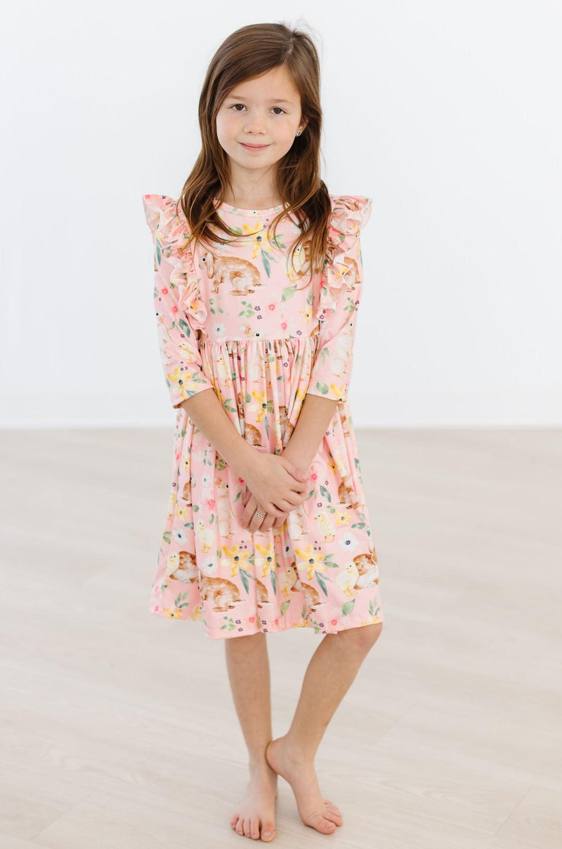 Chicks & Bunnies Ruffle Twirl Dress