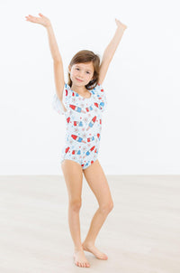 Proudly Patriotic S/S Flutter Sleeve Leotard