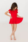 Red S/S Twirl Leotard