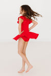 Red S/S Twirl Leotard