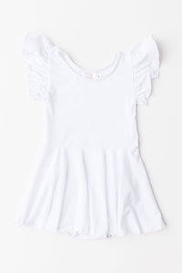 White S/S Twirl Leotard