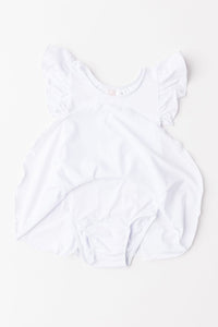 White S/S Twirl Leotard