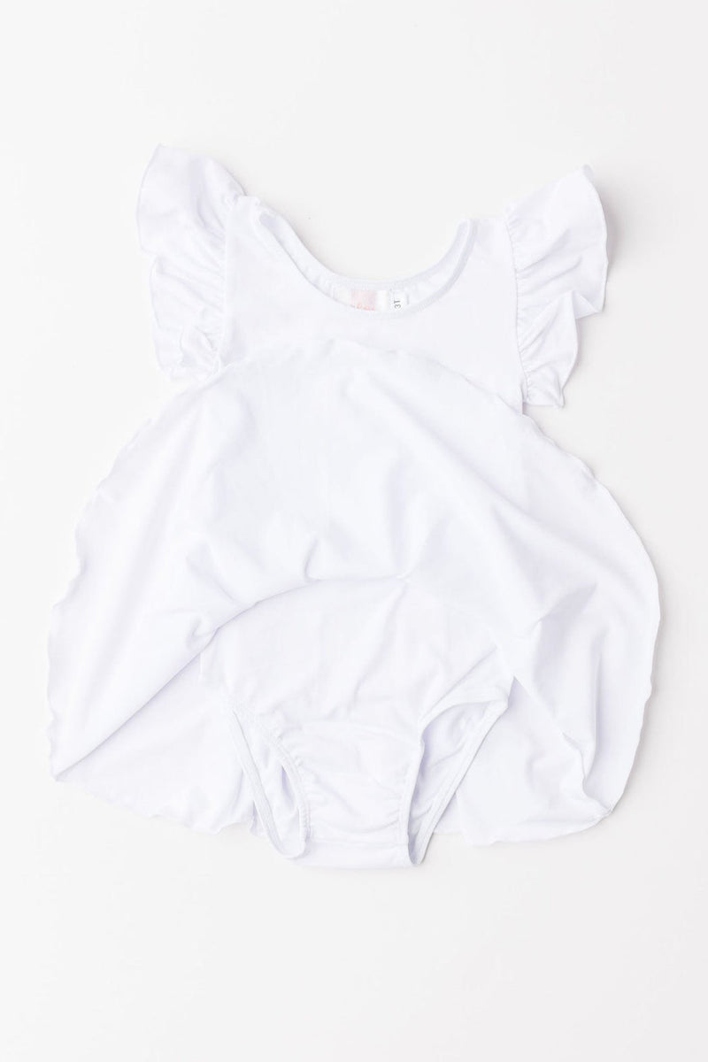 White S/S Twirl Leotard