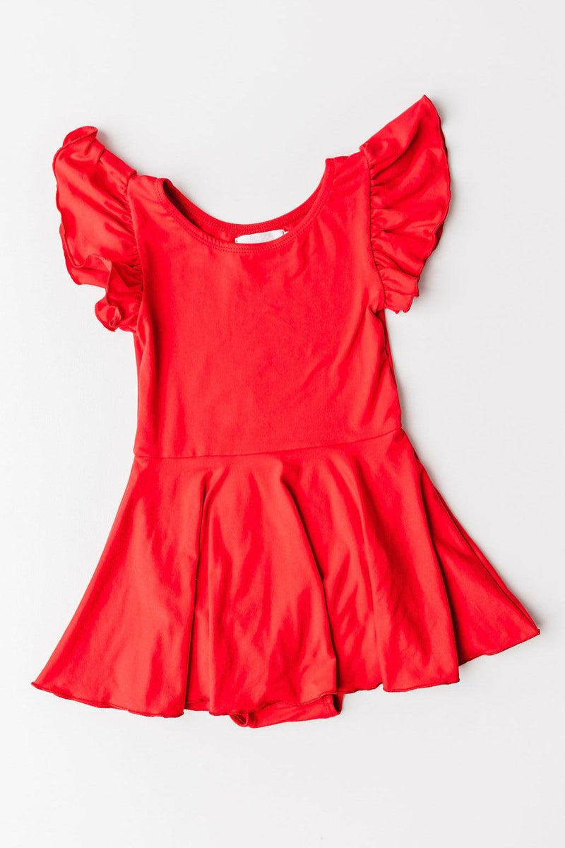 Red S/S Twirl Leotard