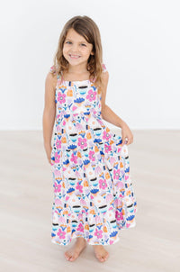 Tulip Blooms Ruffle Maxi Dress