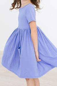 Periwinkle S/S Pocket Twirl Dress