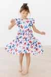 Born to Sparkle Flutter Sleeve Twirl Dress