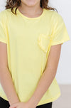 Yellow Ruffle Pocket Tee