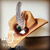 Cowgirl Western Felt Hat w/ Choice of Turquoise Hat Accent-Tan 981j
