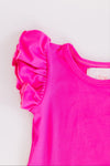 Hot Pink S/S Flutter Bodysuit