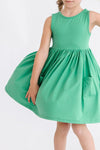 Kelly Green Tank Pocket Twirl Dress