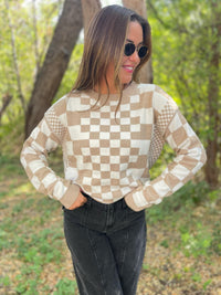 All Checkered Out Sweater in Four Colors