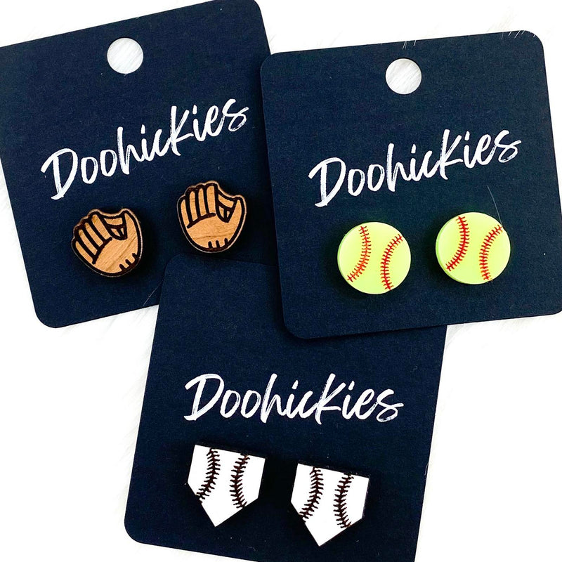 Softball Gear Studs -Sports Earrings