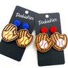 2" Custom Spirit You're Out Dangles -Sports Earrings